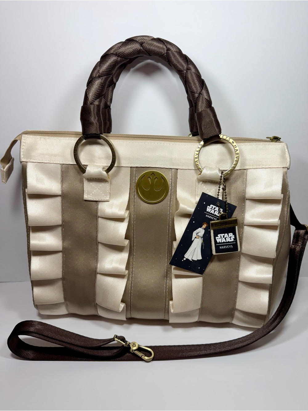 Harveys Seatbelt Star Wars Disney Rebel Princess Lola Leia Satchel Purse NWT